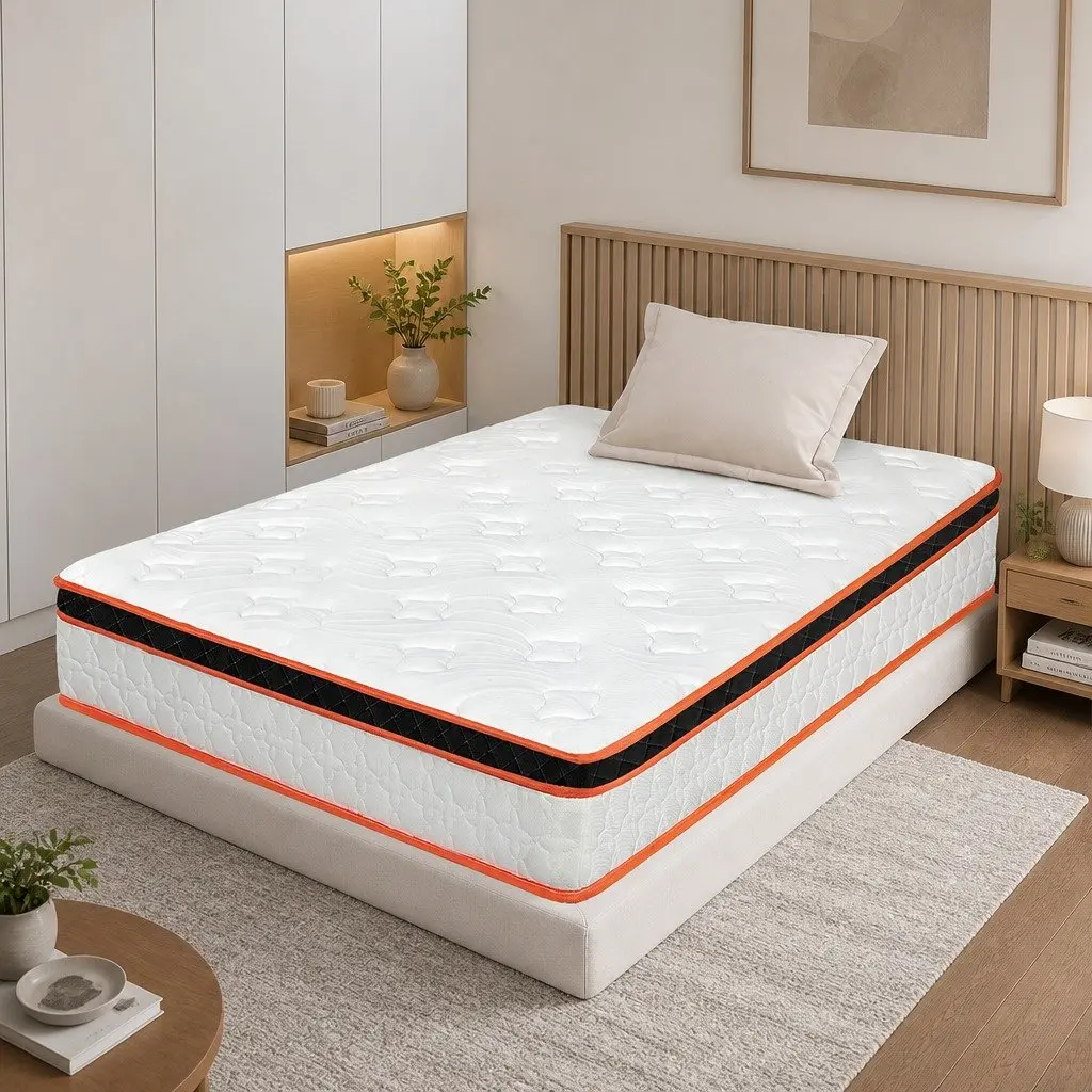 7 Zone Pocket Spring Mattress King Single 26cm Hybrid Foam Support Orthopedic