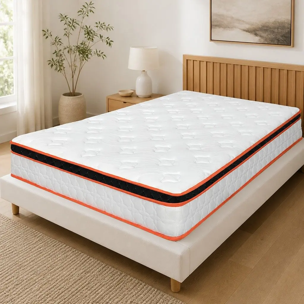 7 Zone Pocket Spring Mattress King Single 26cm Hybrid Foam Support Orthopedic