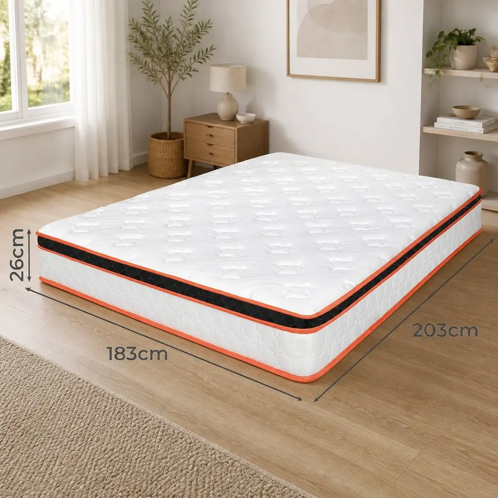 Hybrid Foam Mattress King Size Medium Firm 7 Zone Pocket Spring Support