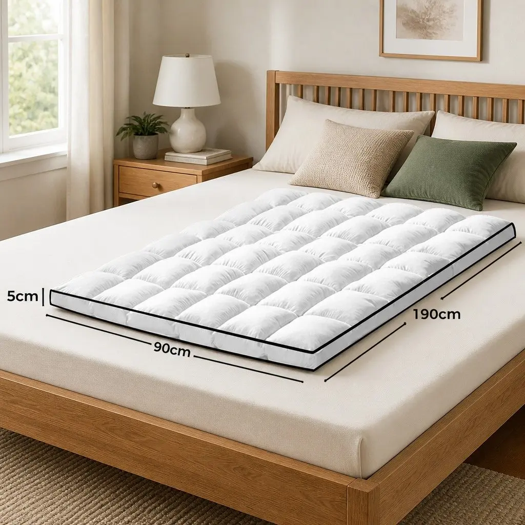 Single Bed Pillowtop Mattress Topper
