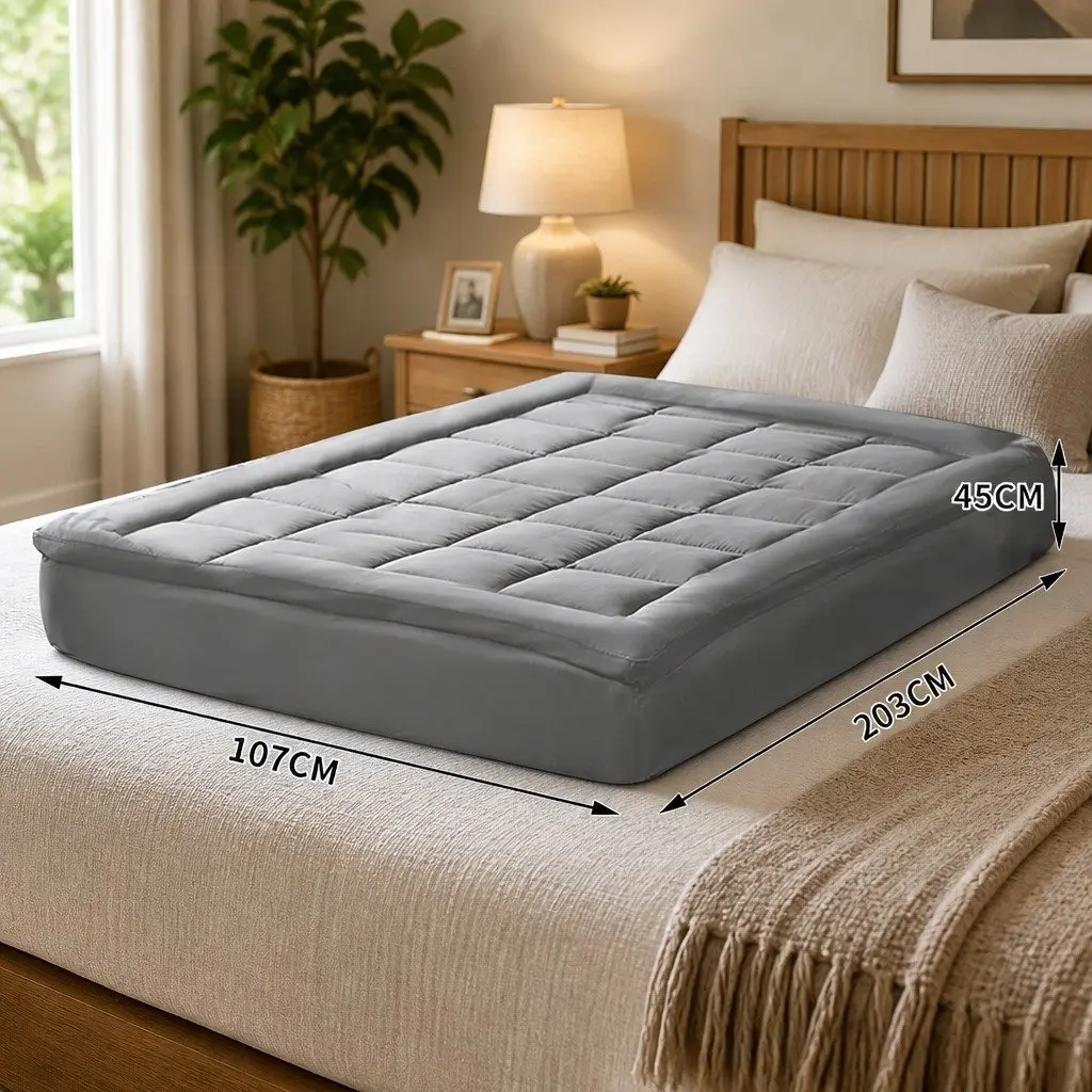King Single Bamboo Charcoal Mattress Topper