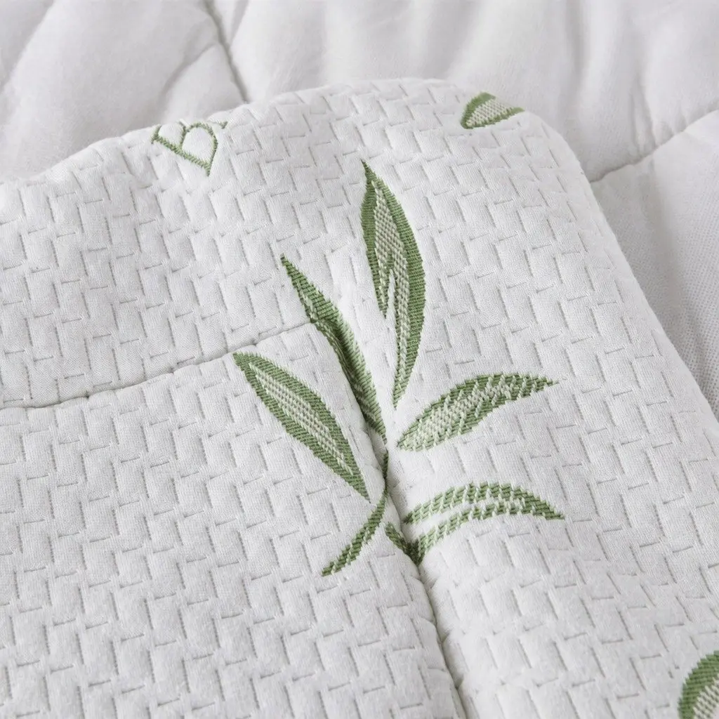 Bamboo Pillowtop Mattress Topper Double Fitted Cooling Bedding Protector