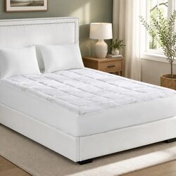 Queen Bamboo Pillowtop Mattress Topper Dimensions and Features