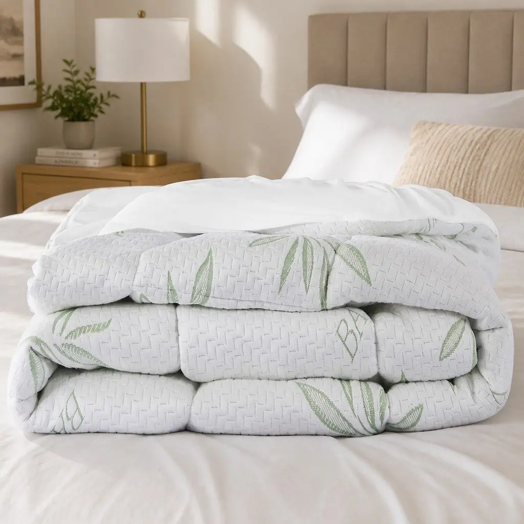 Single Bamboo Mattress Topper with Cooling Properties