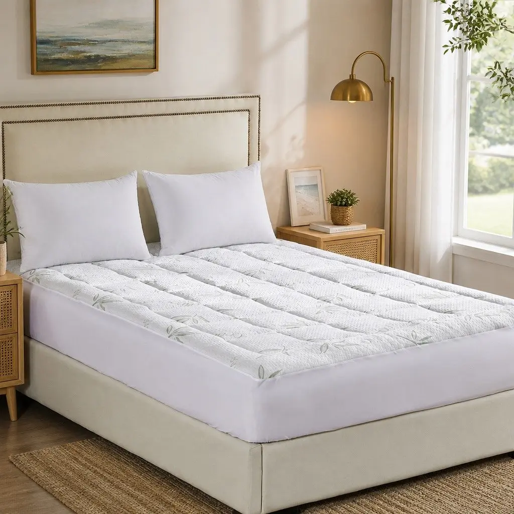 Single Bamboo Mattress Topper with Cooling Properties
