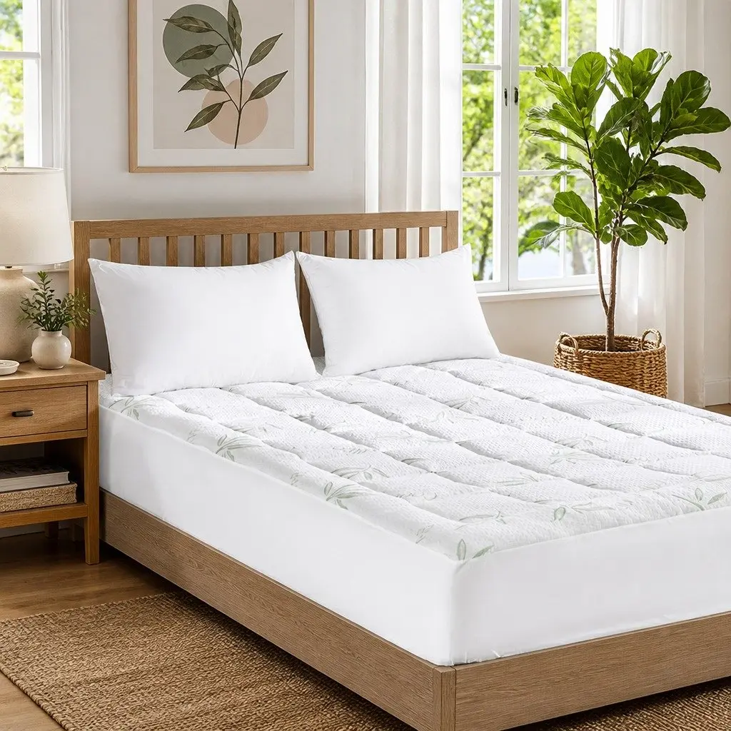 Single Bamboo Mattress Topper with Cooling Properties
