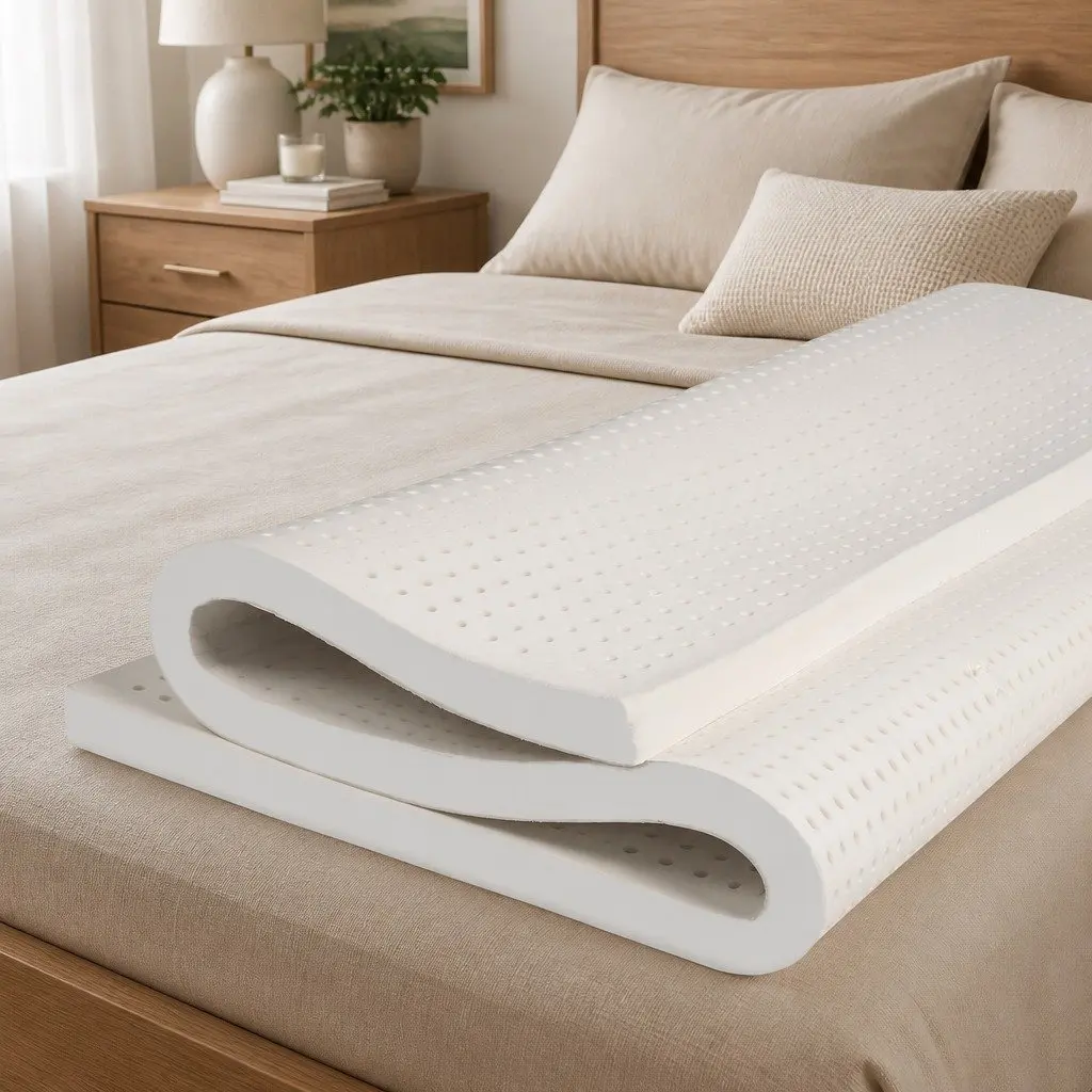 Double Mattress Topper 5cm Latex Bed Topper Queen