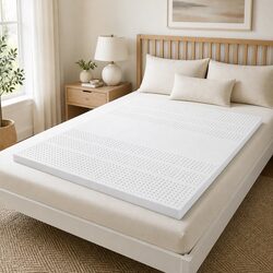 King Latex Mattress Topper Specifications: 5cm Natural Dunlop