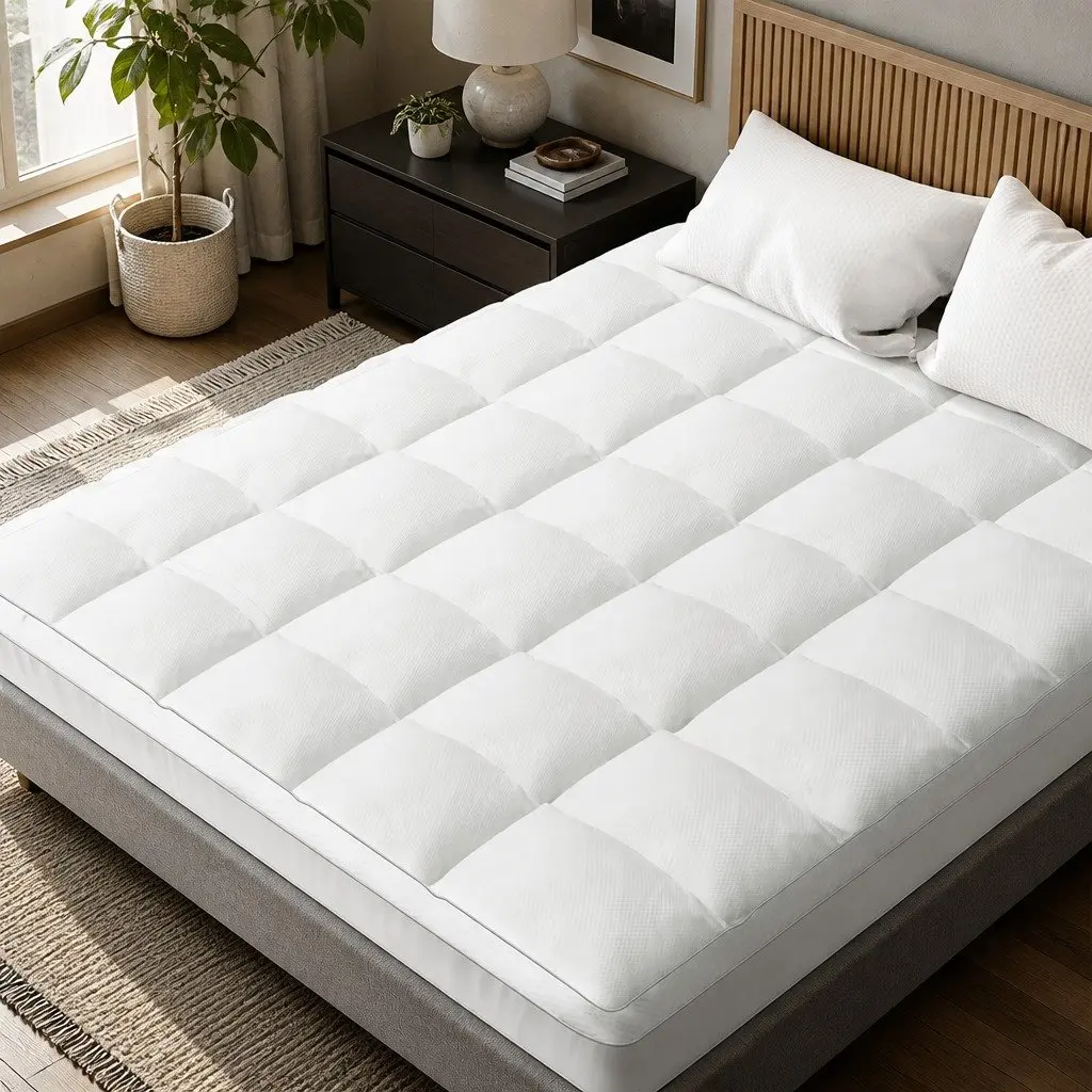 Mattress Topper for Queen Bed 5cm Thick Breathable Microfibre