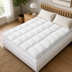 5cm Thick Pillowtop Mattress Topper with Anti-Dust Mite