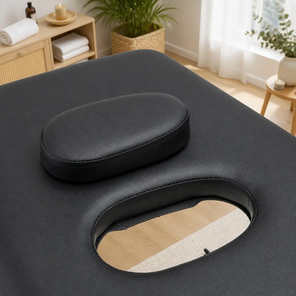 Portable Massage Table for Therapy Clinics and Home Use 75cm Wide 2 Fold Aluminium Black