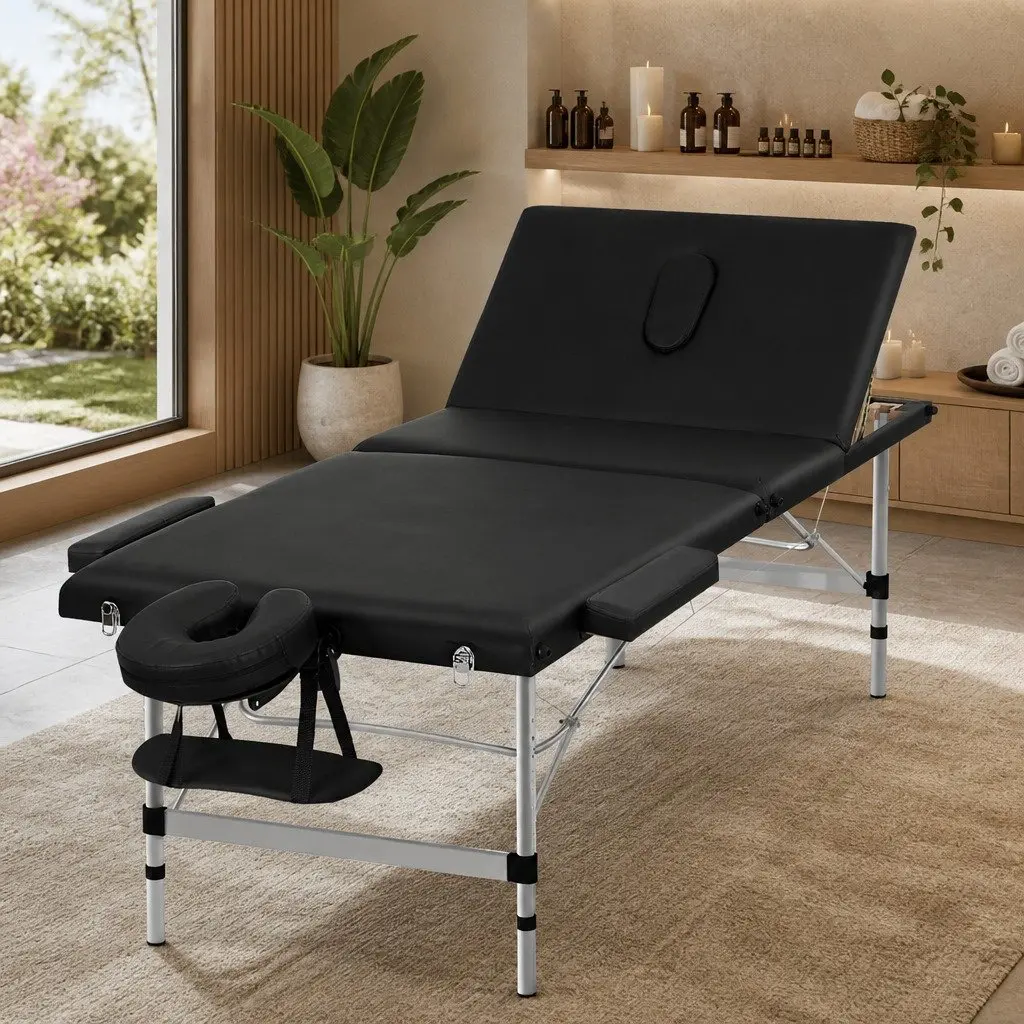 85cm Portable Massage Table in Black