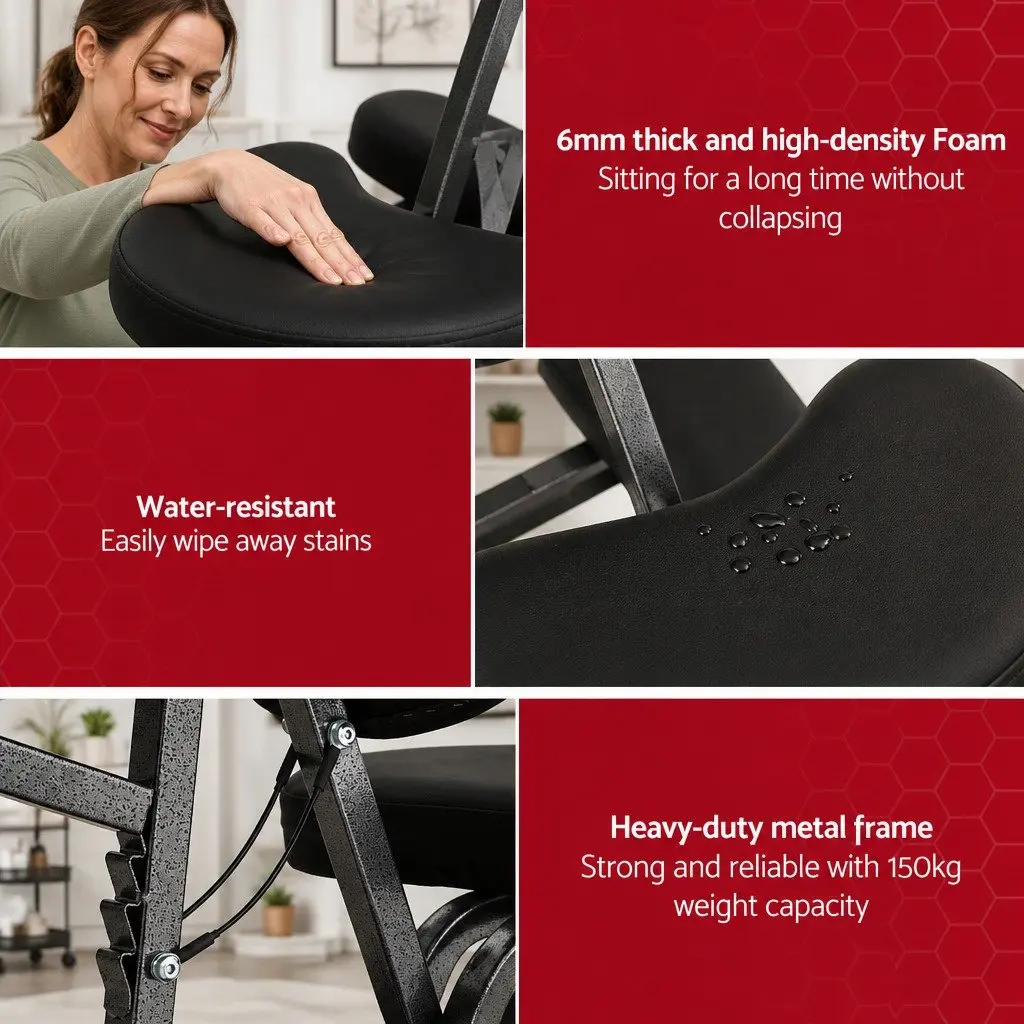 Portable Massage Chair for Tattoo and Beauty Therapy Black