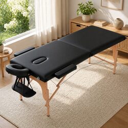 Portable Massage Table Specifications: 70cm 2 Fold Wooden