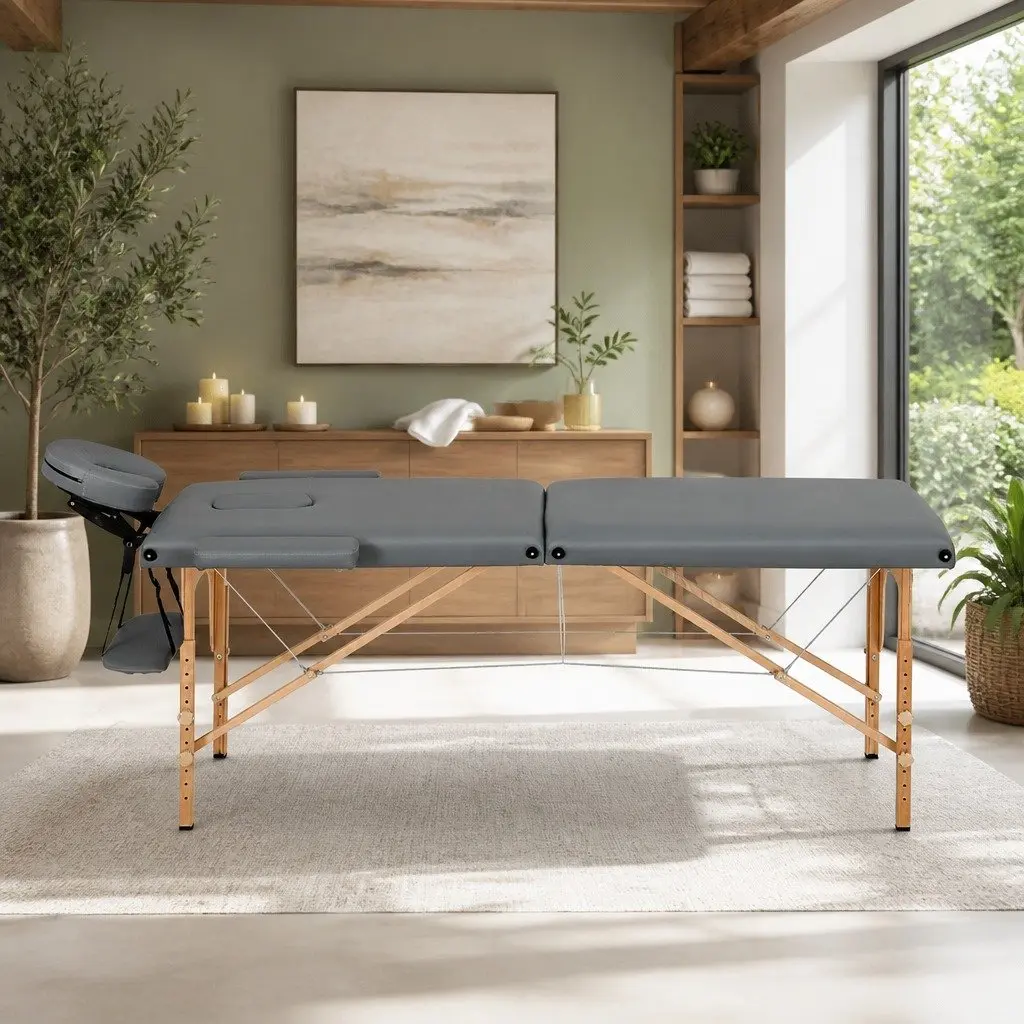 56cm Portable Massage Table in Grey