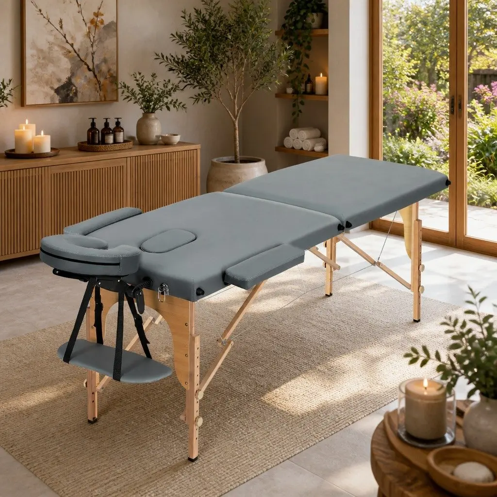 56cm Portable Massage Table in Grey