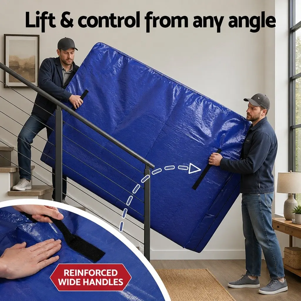 Mattress Bag Double Heavy-Duty Moving Storage Waterproof Dust Cover Protector
