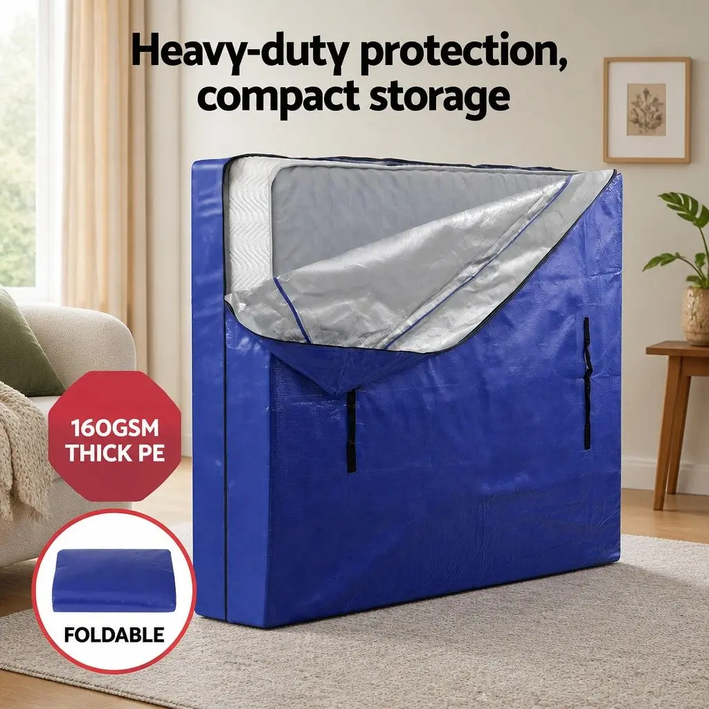 King Mattress Storage Bag Waterproof Moving Cover Dust Protector Easy Zipper