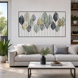 Metal Wall Art Hanging Sculpture Leaf Tree of Life Design Home Decor 3D Framed