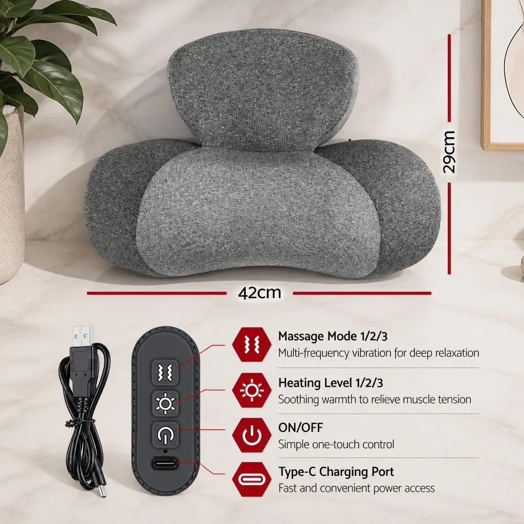 Neck Massager Pillow for Relaxation 2-in-1 Memory Foam Size