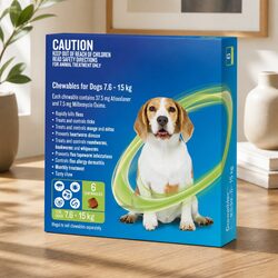 6-Pack Beef Chews for Dogs 7.6-15kg Monthly Protection