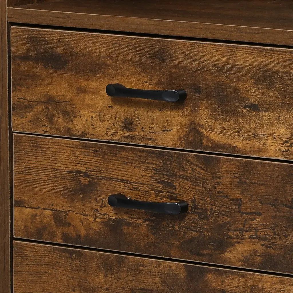 Oak Bedside Table with LED Lighting & USB