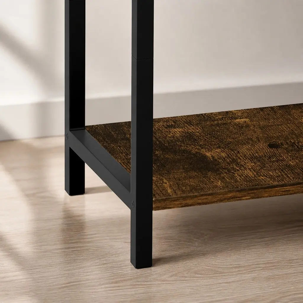3-Tier Side Table Storage Shelves Living Room Bedroom Compact Space-Saving
