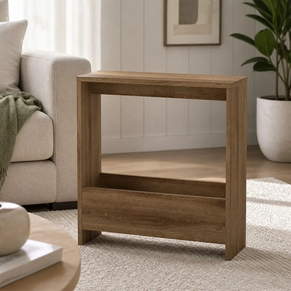 Side Table with Magazine Holder