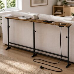 Console Table Specifications: Adjustable Height and Power Ports