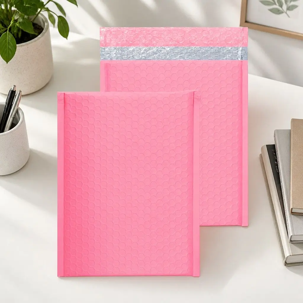 160x230mm Pink Bubble Padded Envelopes, 100 Pack