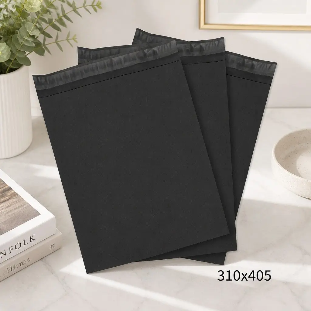 310x405mm Black Self-Sealing Poly Mailer 100 Pack