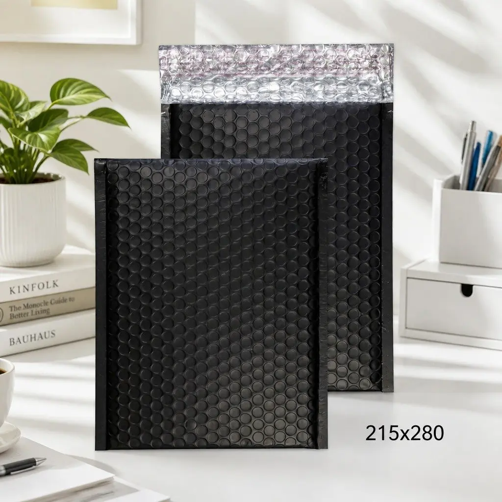 215x280mm Black Bubble Padded Mailer Self Seal Protective Envelope 100 Pack