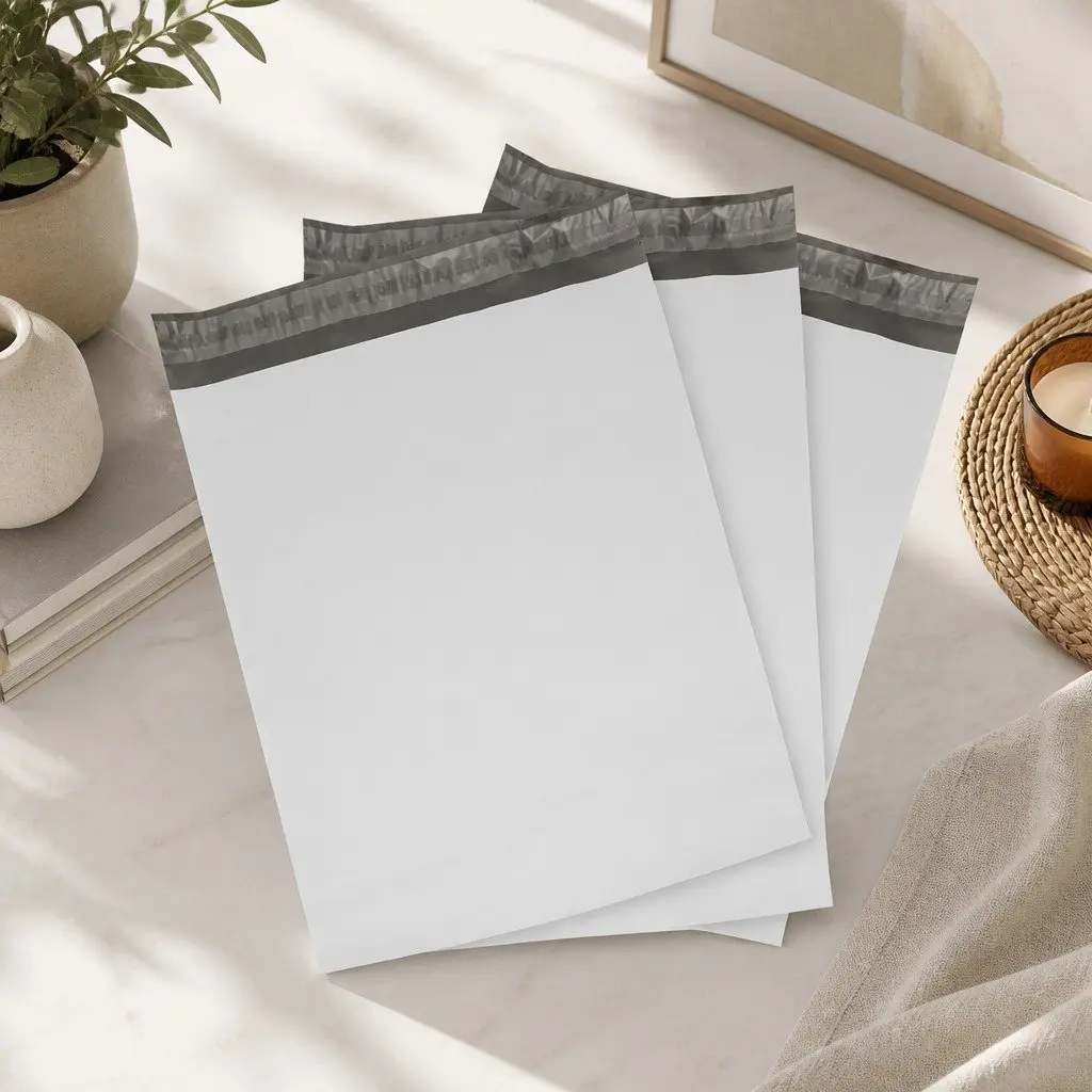 200x260mm White Poly Mailer Bags