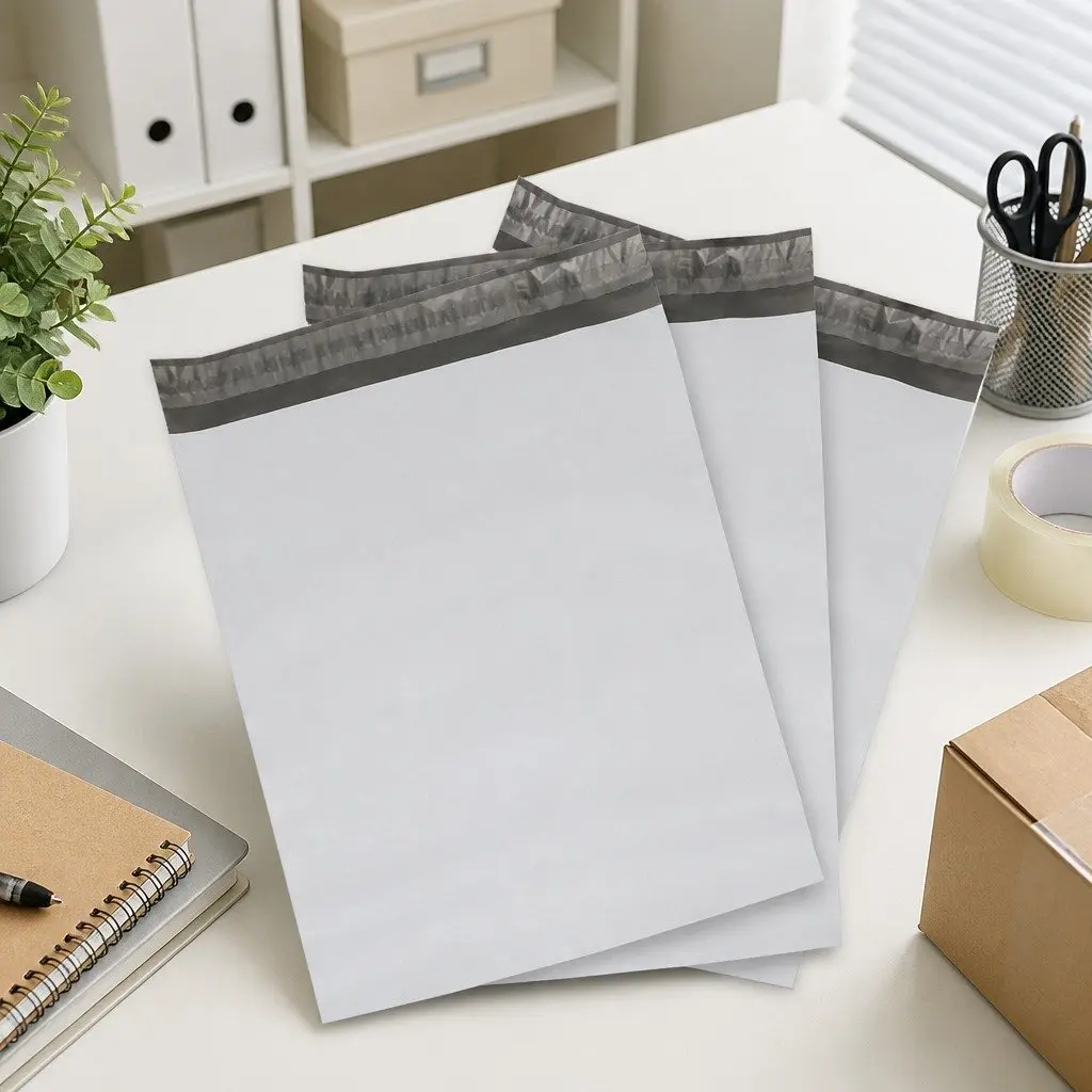 200x260mm White Poly Mailer Bags