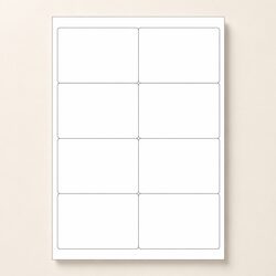 8 Up Self Adhesive Label Sheets A4 - Specs and Details