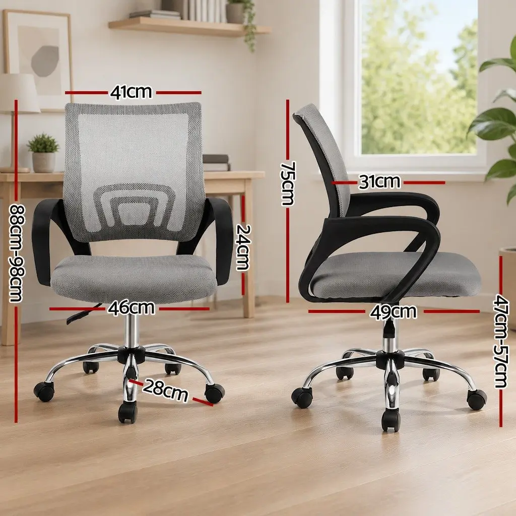 Grey Mid-Back Mesh Office Chair