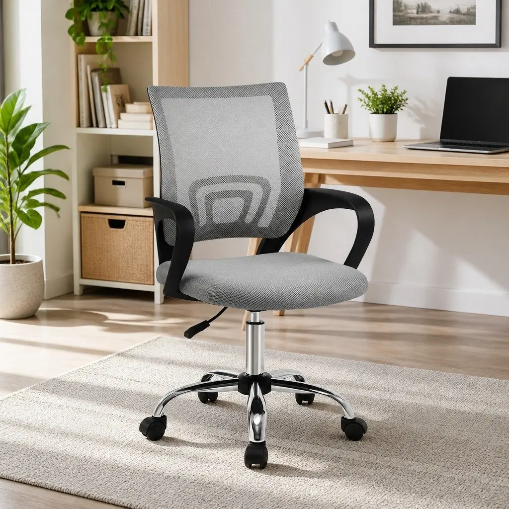 Grey Breathable Mesh Office Chair