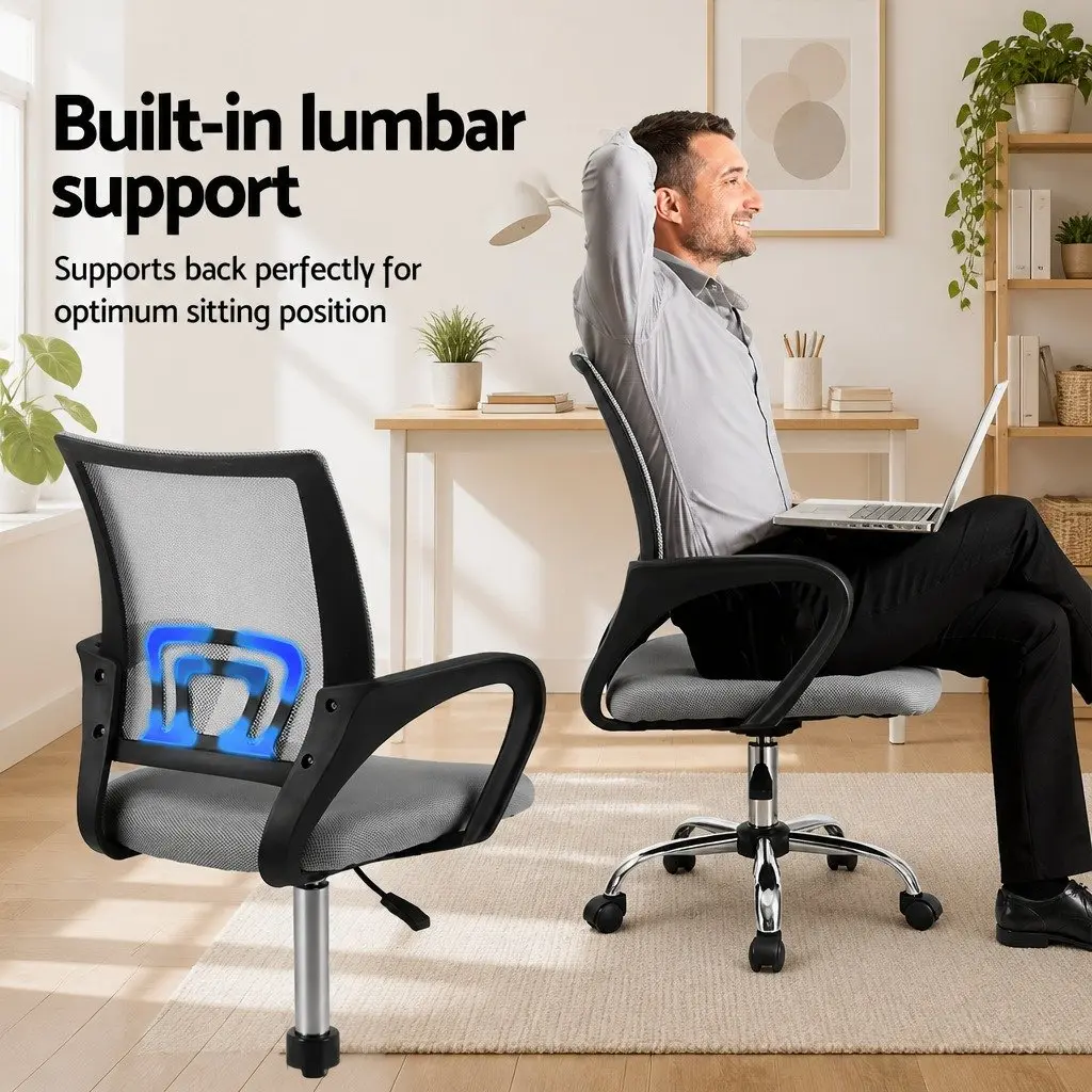 Grey Breathable Mesh Office Chair