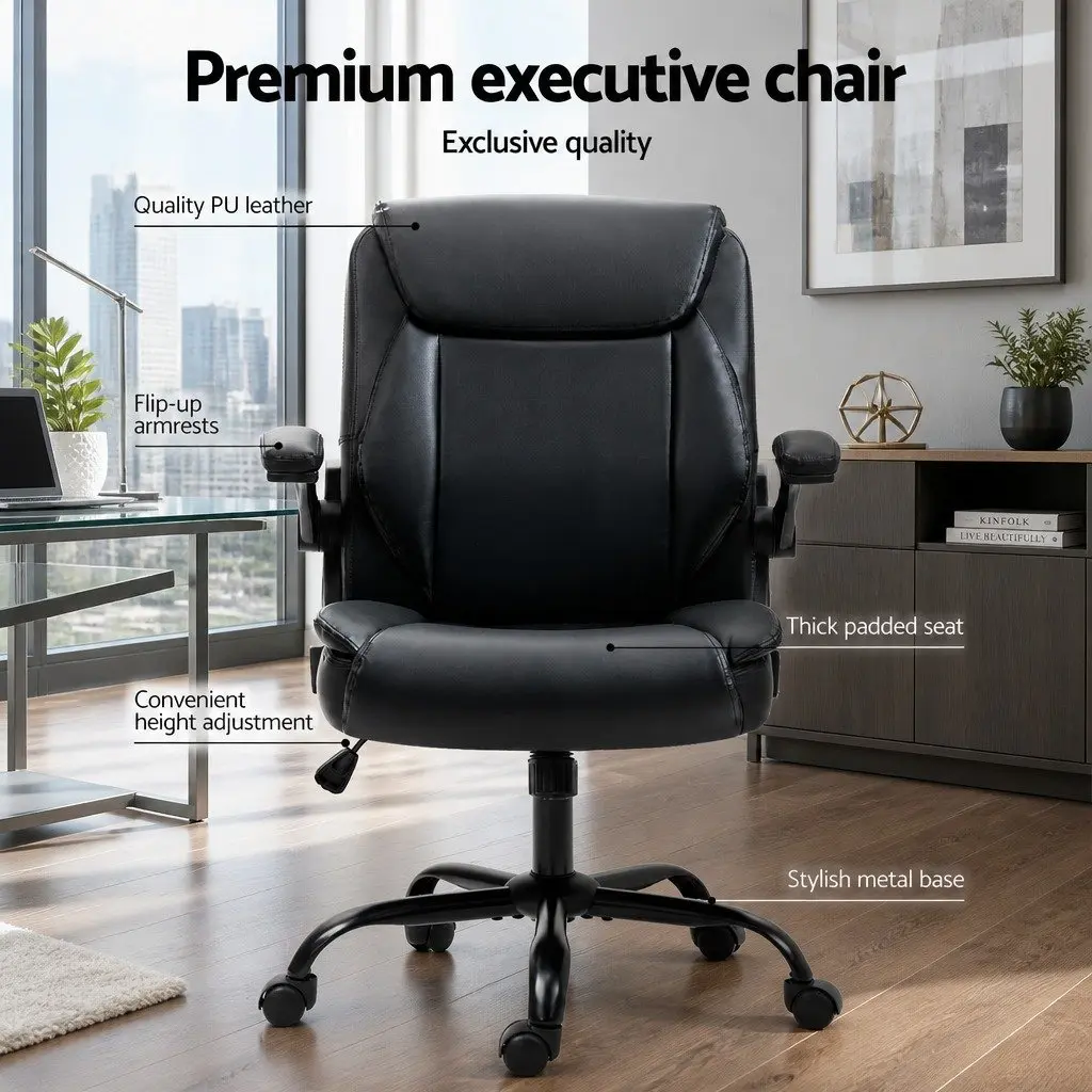Black Adjustable Height Office Chair