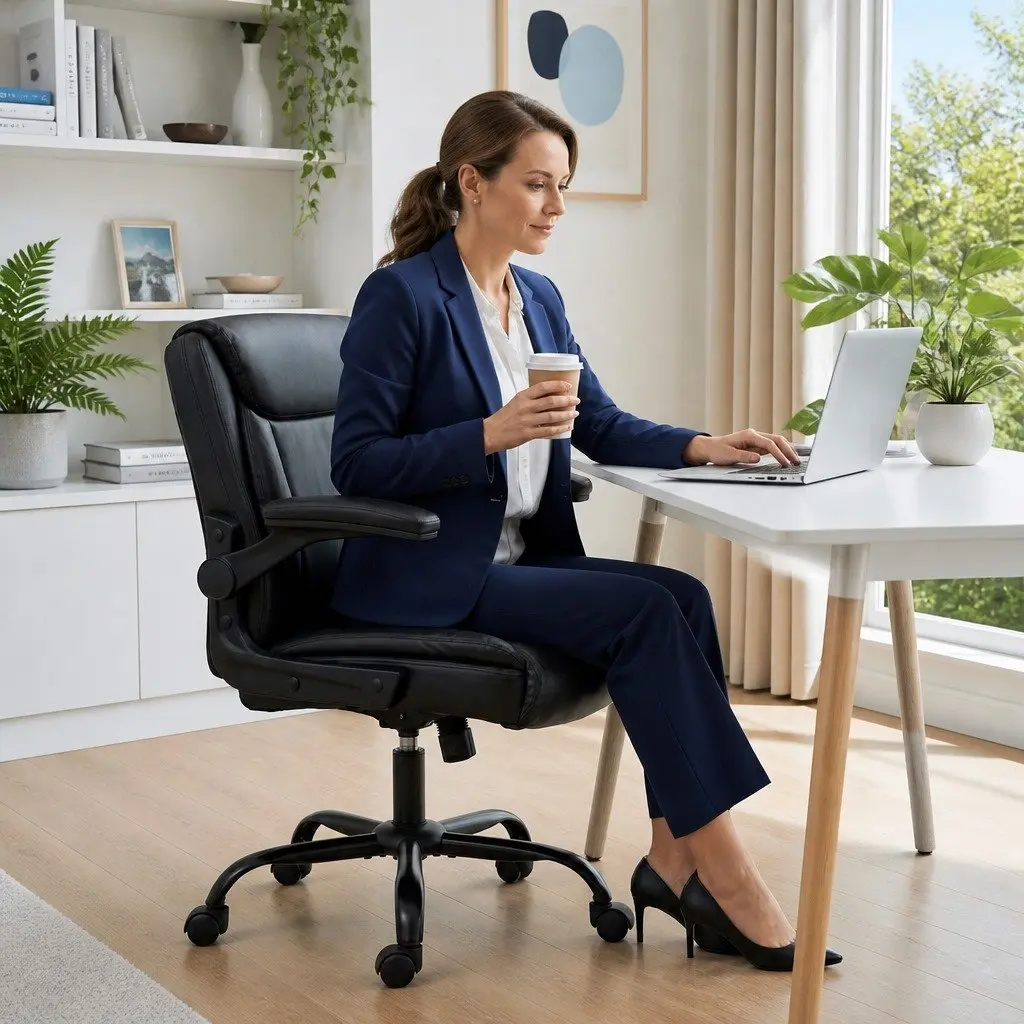 Black Adjustable Height Office Chair