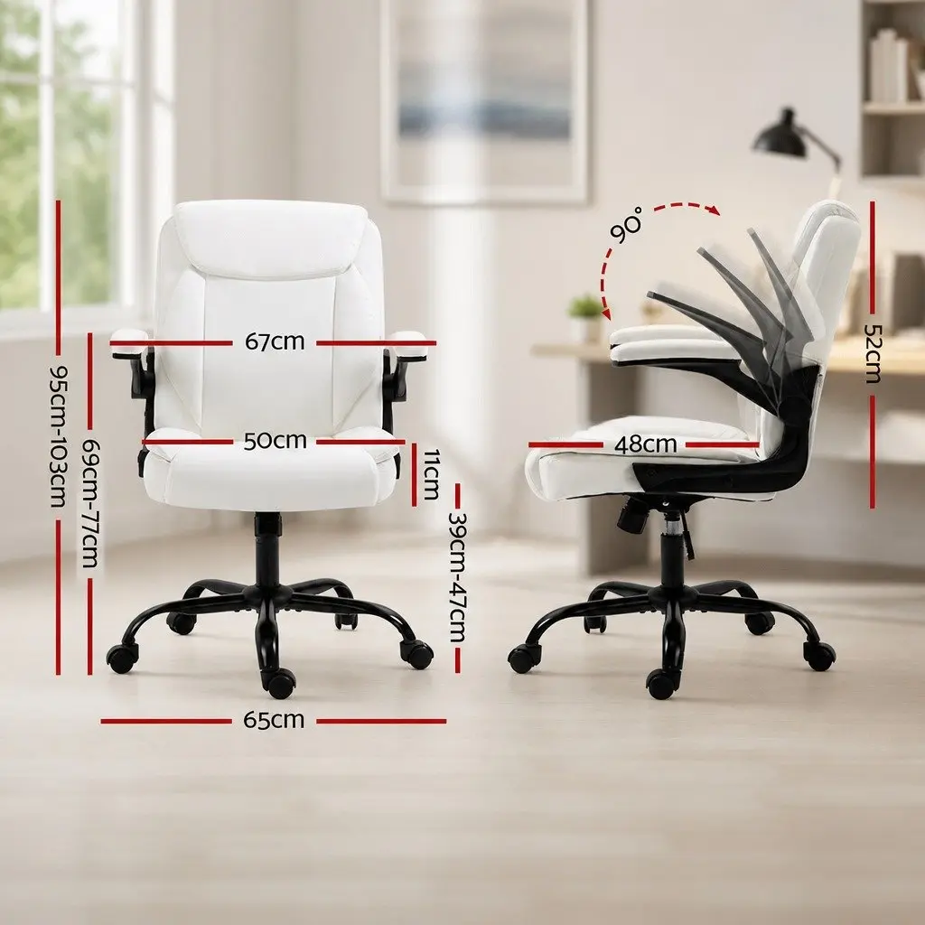Office Chair for Executive Use Mid Back White
