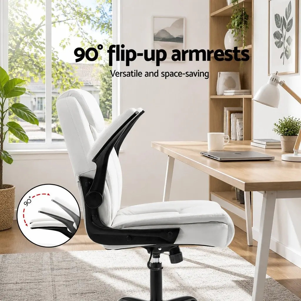 Office Chair for Executive Use Mid Back White