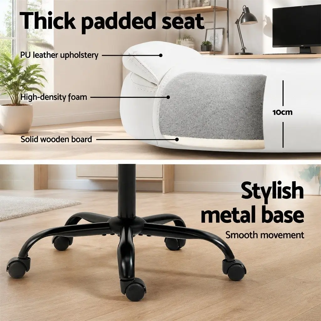 Office Chair for Executive Use Mid Back White