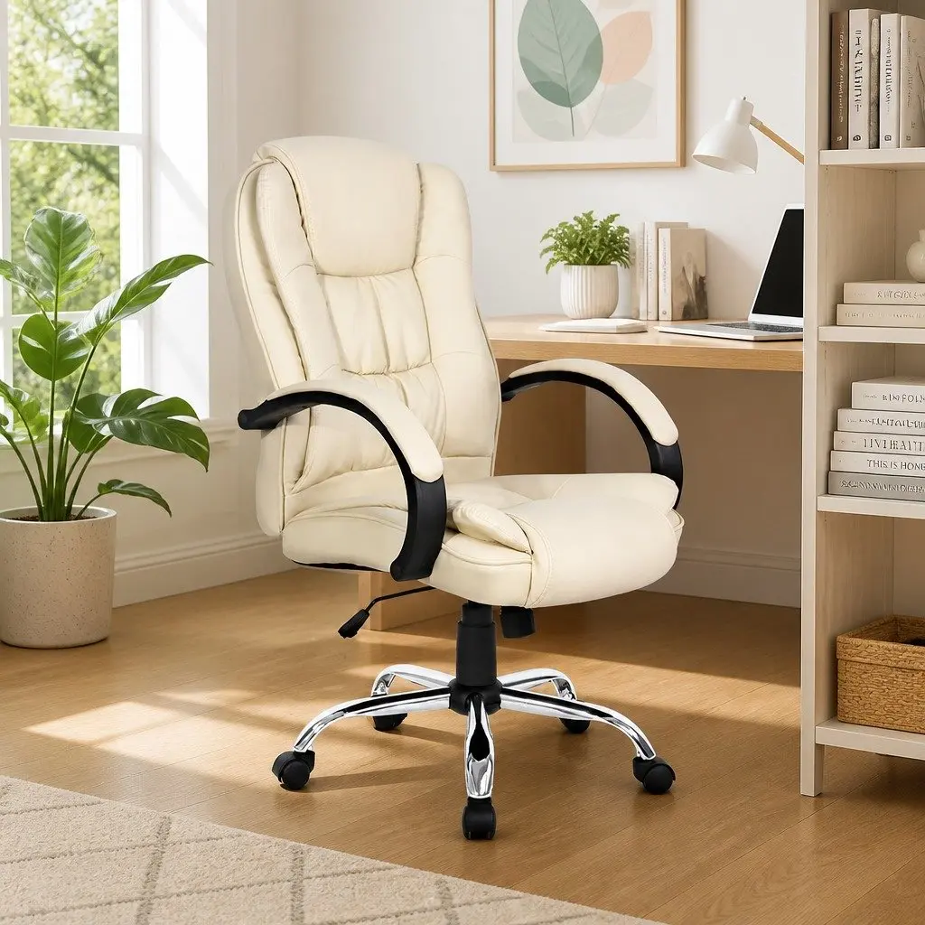 Executive Office Chair High Back Beige