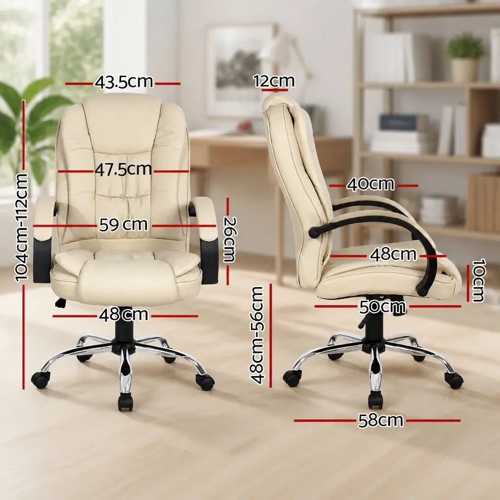Executive Office Chair High Back Beige