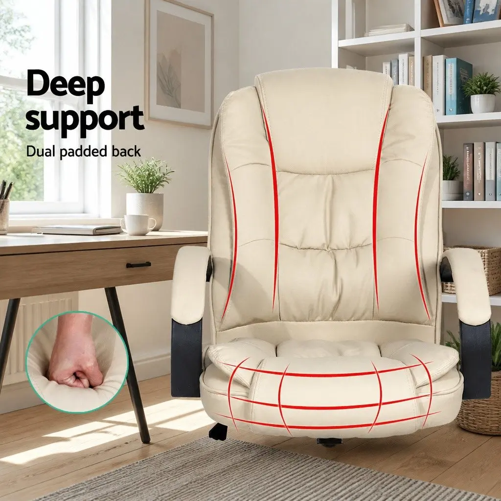 Executive Office Chair High Back Beige