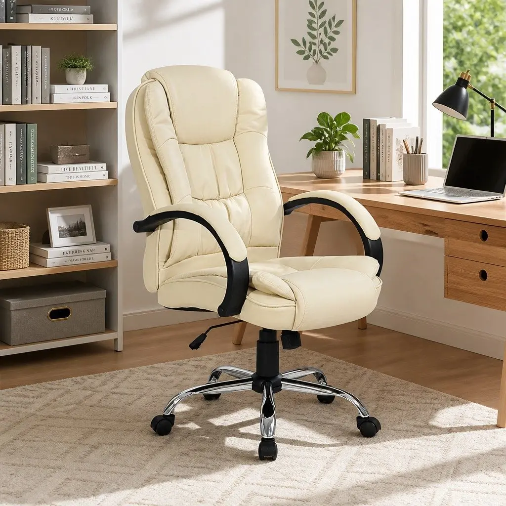 Executive Office Chair High Back Beige