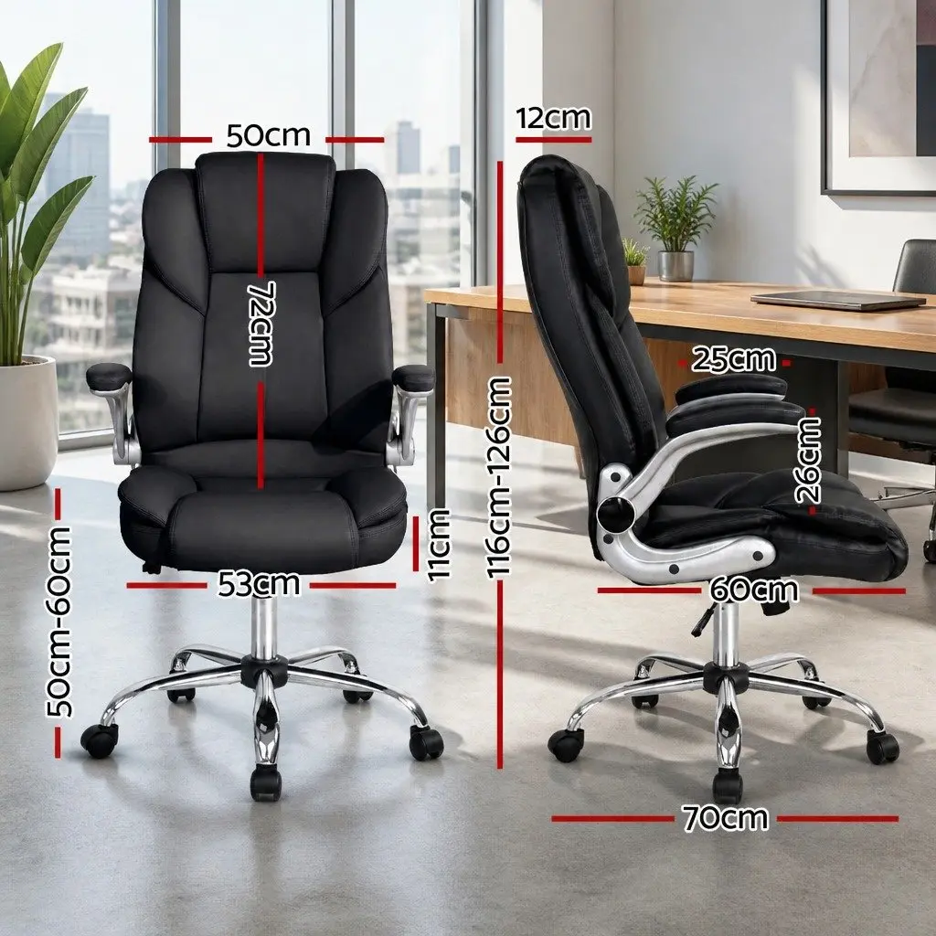 Executive Office Chair for Office Black High Back with Lumbar Support