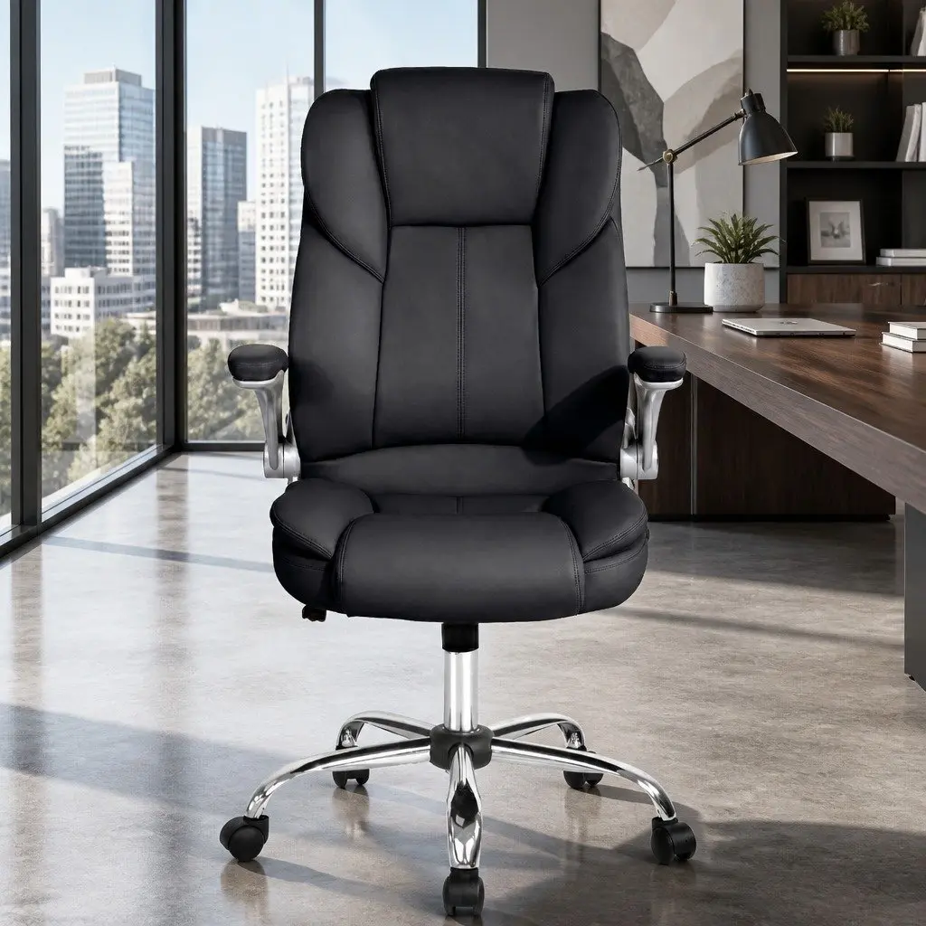 Executive Office Chair for Office Black High Back with Lumbar Support