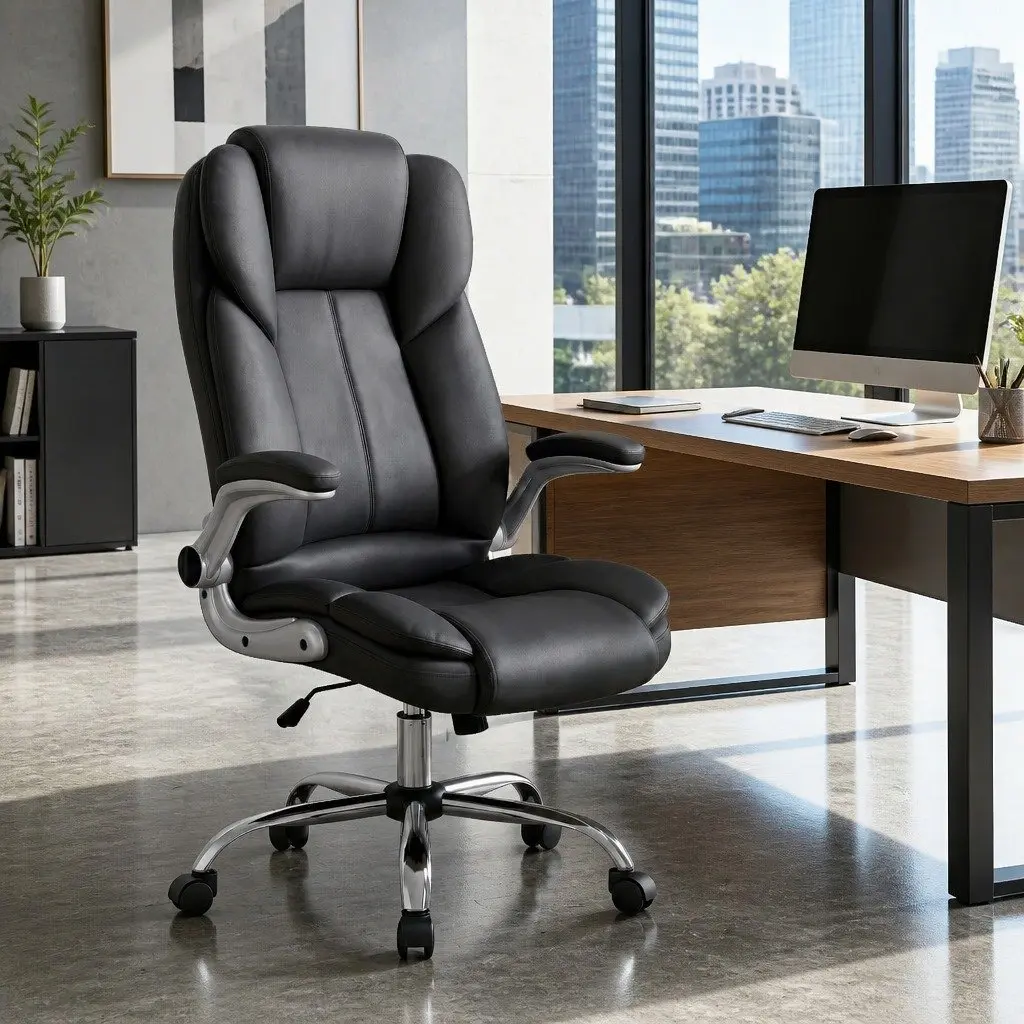 Executive Office Chair for Office Black High Back with Lumbar Support